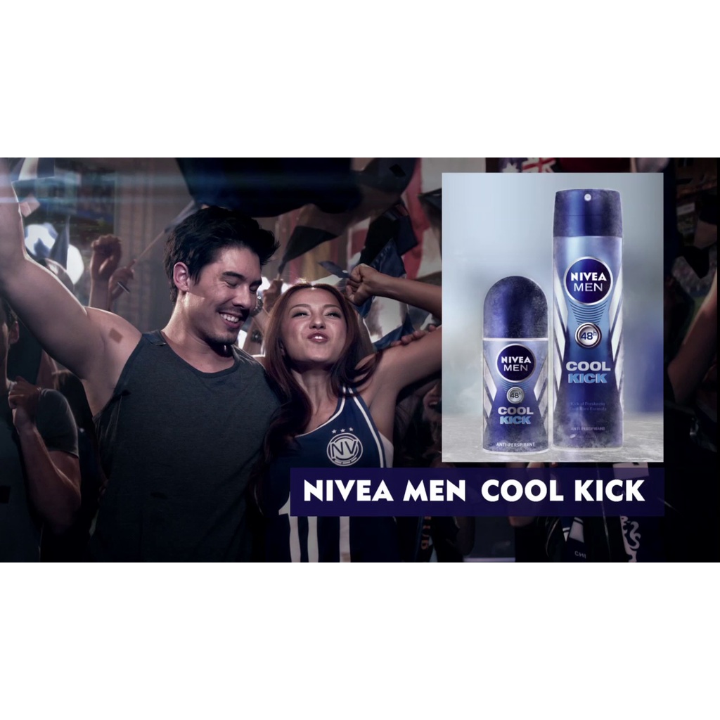 Xịt Khử Mùi Cho Nam Nivea Men Cool Kick Mát Lạnh 48H 150ml