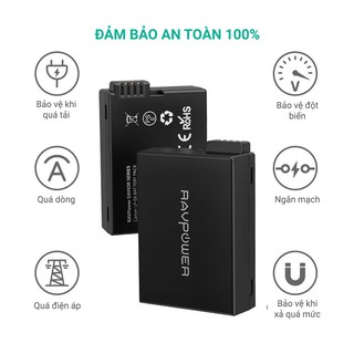 [Mã 99ELHA giảm 7% đơn 300K] Bộ pin sạc RAVpower LP-E8 cho Canon