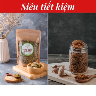 [COMBO SIÊU TIẾT KIỆM] - 600G MUỐI VỪNG RONG BIỂN và 200G RUỐC NẤM HỮU CƠ JFOOD