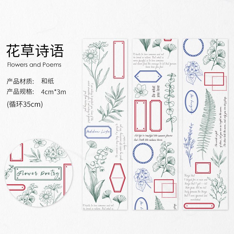 Băng Keo Washi Dán Trang Trí Sổ Lưu Niệm In Chữ Imoda 4 Truyền Cảm Hứng Phong Cách Retro