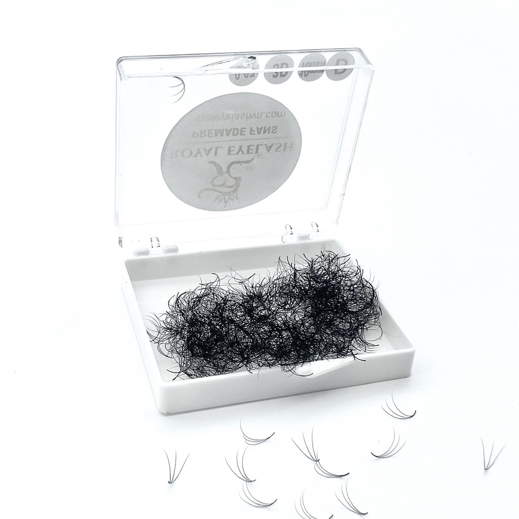 Mi Fans Sẵn 3D ROYAL EYELASH Lông Chồn Cao Cấp / 500 - 1000 fans / C,CC,D / 0.07
