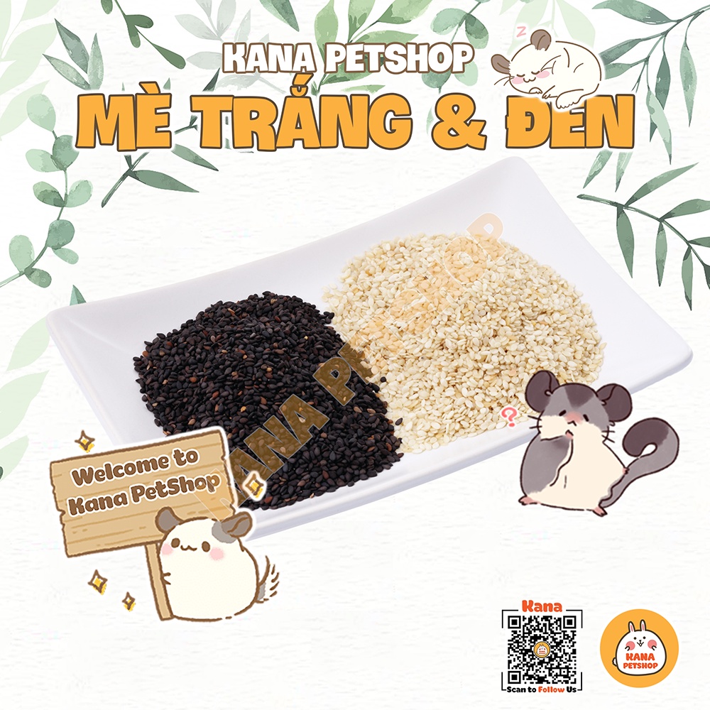 Mè Đen Ăn Dặm Cho HamsterFREESHIP Vừng Đen Thức Ăn Đẹp Lông Cho Hamster,Sóc Bay ÚC, Sóc.