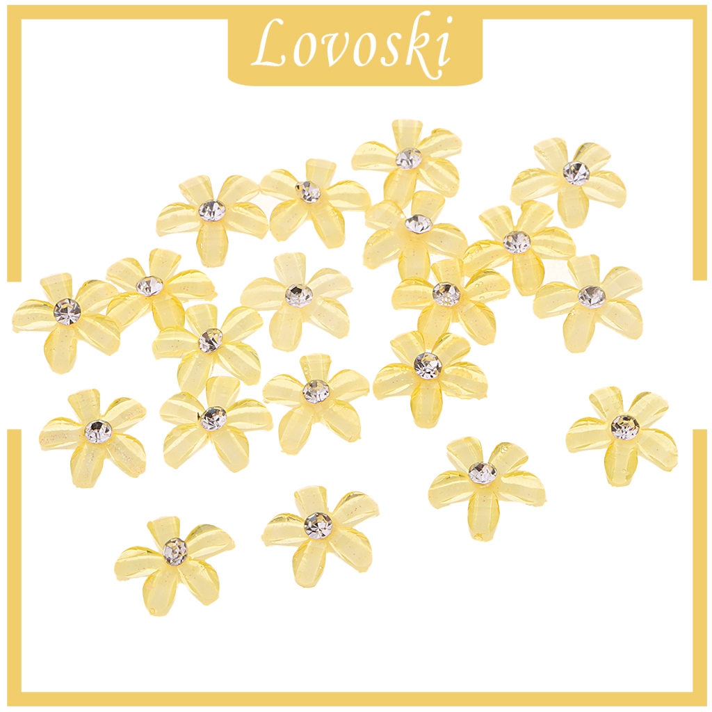 Bộ 20 NúT Hoa ĐíNh Đá NhiềU MàU SắC