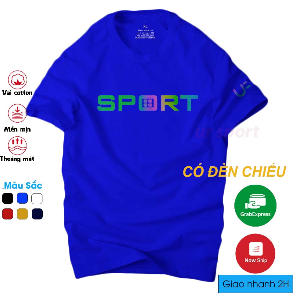 Áo thun nam Ur sport ur17 phản quang 7 màu đẹp phong cách ,áo nam vải cotton 4 chiều cao cấp thoáng mát