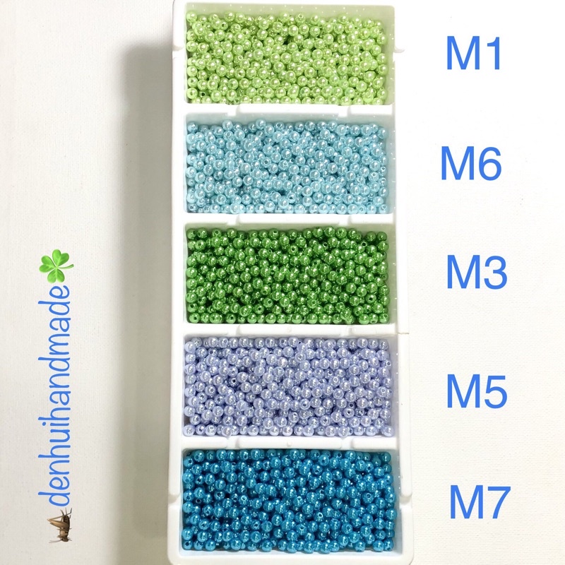 20gr Hạt Bẹt Trai Nhựa 5mm (Nhóm Màu Xanh)