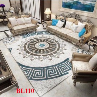 Thảm trải sàn Sofa trang trí phòng khách Bali in 3D Nhung nỉ lì cao cấp giá rẻ BL110