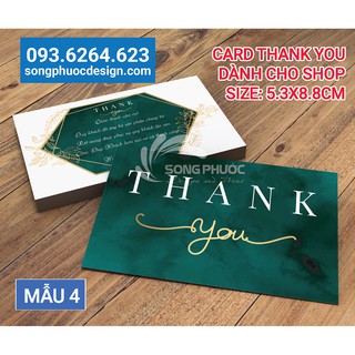 500 Thiệp Cảm Ơn Khách Hàng Cho Shop - Mẫu 4