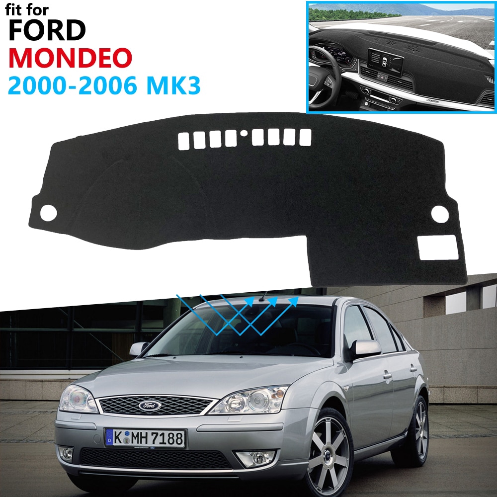 Bảng điều khiển Vỏ bảo vệ cho Ford Mondeo MK3 2000 ~ 2006 Phụ kiện xe hơi Bảng điều khiển Tấm thảm che nắng 2001 2002 2003 2004 2005