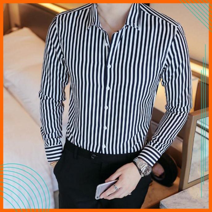 Áo sơ mi - Áo sơ mi nam kẻ cao cấp - Chất liệu lụa mềm mịn, kiểu dáng slimfit trẻ trung, thanh lịch, tôn dáng | BigBuy360 - bigbuy360.vn