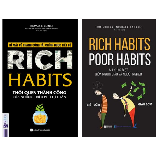 Sách - Combo Rich habits, poor habits: Sự khác biệt người giàu và người nghèo + Rich Habits – Thói quen thành công