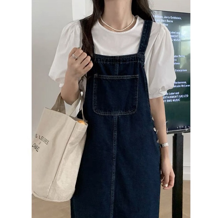 Yếm Jean Nữ Dài Form Suông Rộng 3 Nút Bên Dành Cho Nữ Phong Cách Hàn Quốc Hàng Loại 1 Chất Đẹp Hàng QCCC