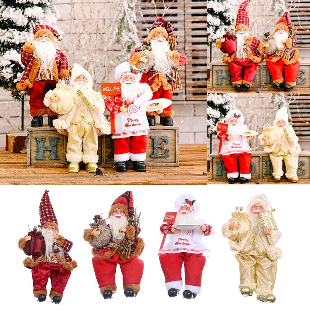 LET Búp Bê Hình Ông Già Nô En Đang Ngồi Dùng Làm Quà Tặng Giáng Sinh