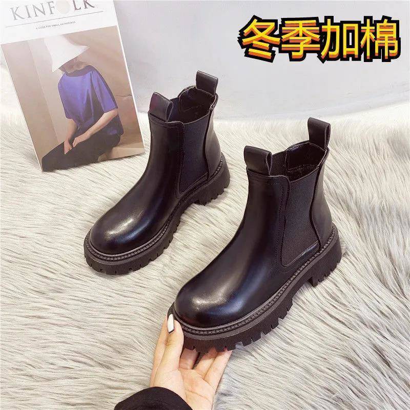 Giày Bốt Cổ Ngắn Phong Cách Anh Quốc Thời Trang Xuân Thu Mới