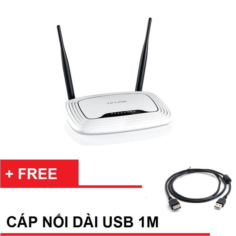 Router wifi TP-Link TL-WR841N tặng 1 cáp nối dài USB 1m 1000000369+1000000106