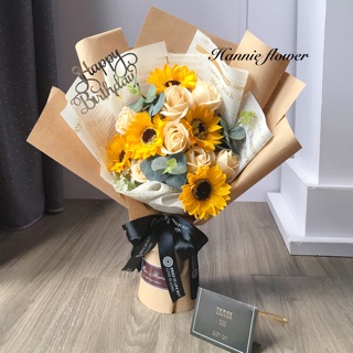 [Hannie Flower] Bó hoa hướng dương phối sáp