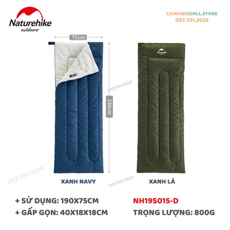 [CHÍNH HÃNG] TÚI NGỦ DÃ NGOẠI, CẮM TRẠI NATUREHIKE NH19S015-D | BigBuy360 - bigbuy360.vn