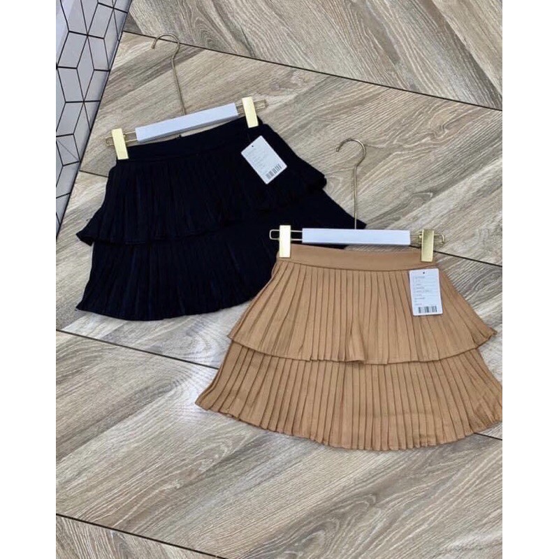 Chân váy xếp ly 2 tầng
