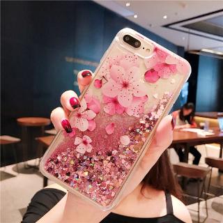 flower Liquid Case Samsung S8 S9 Plus S7 Edge S10 Note 8 9