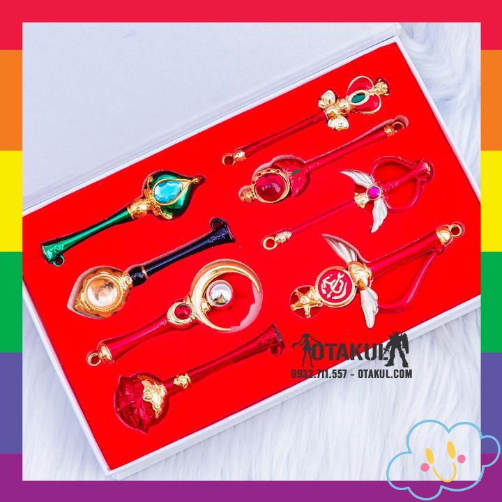 Bộ Móc Khóa Thủy Thủ Mặt Trăng Đính Đá - Sailor Moon