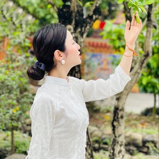 đồ lam đi chùa vải lụa gấm cao cấp mã d21