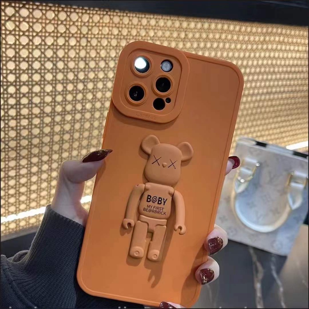 Ốp điện thoại mẫu Bearbrick sang trọng cho iPhone 13 Pro Max i13 13pro 11 Pro Max i11