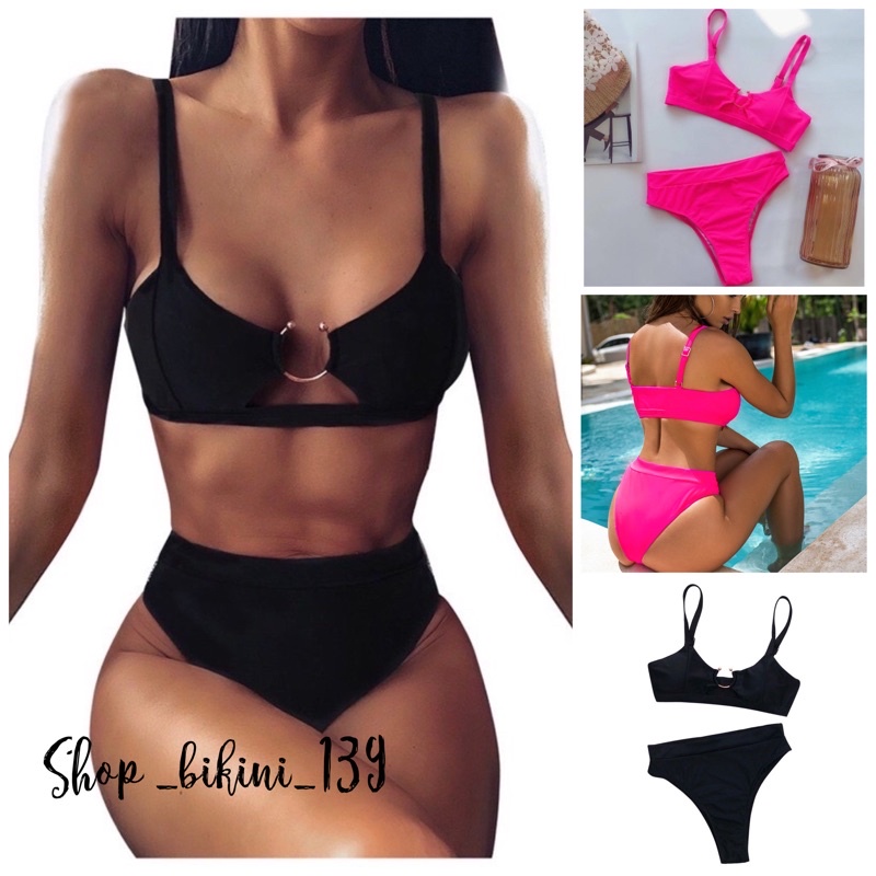 BiKiNi 2 Mảnh phối khoen sừng trâu, Phong Cách Châu  Âu Kèm Feedback