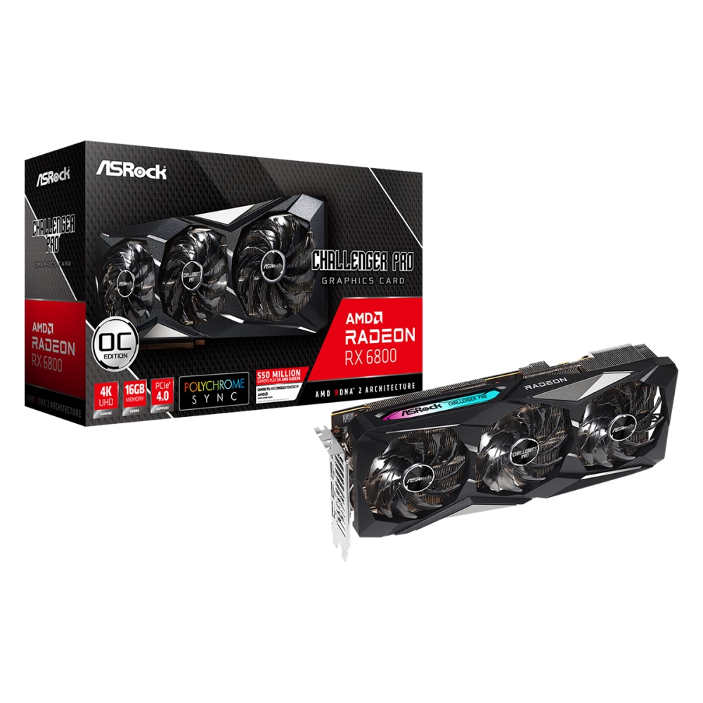 Card Đồ Họa ASRock Radeon RX 6800 Challenger Pro 16G OC