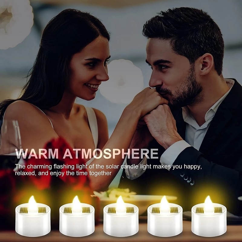 Đèn Led Năng Lượng Mặt Trời Hình Nến Chống Thấm Nước Trang Trí Sân Vườn