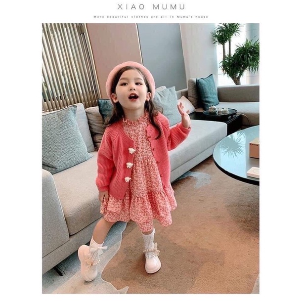 Set áo cardigan + váy