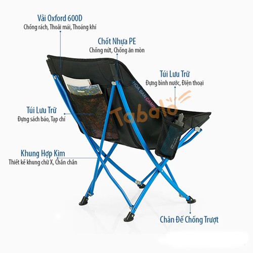 Ghế Camping YL04 Folding Chair NatureHike - Ghế Xếp Dã Ngoại Di Động Cực Bền, Có Túi Đựng, Nhiều Màu - Bảo Hành 3 Tháng