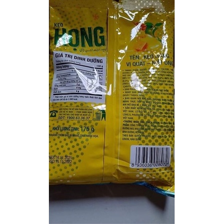 Kẹo ngậm họng Orion Vị Quất Mật ong gói 175g