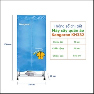 Máy sấy quần áo Kangaroo Model:KG332(Hàng chính hãng -bh 12 tháng )