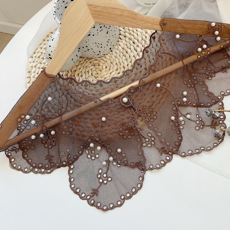 Vòng Cổ Thêu Đính Ngọc Trai Giả Phong Cách Hanfu Cổ Điển