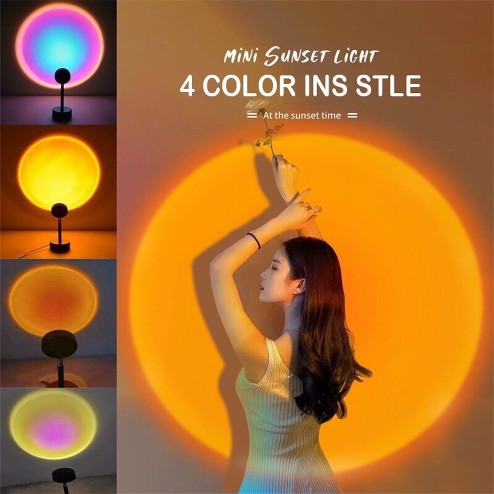 Đèn Hoàng Hôn 4 In 1 - Đèn Led TikTok Hỗ Trợ Chụp Ảnh Sống Ảo, Quay Video, Đèn Cỡ 27Cm