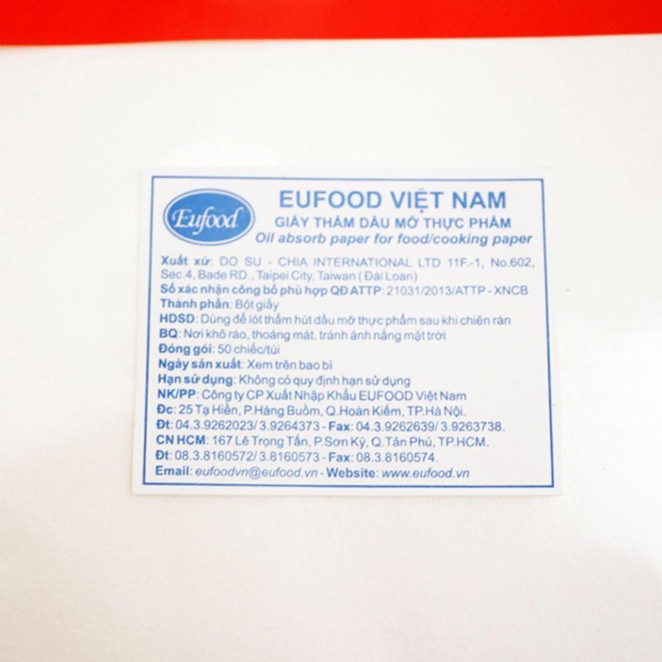 Giấy thấm dầu mỡ thực phẩm Eufood (20 x 22cm) | BigBuy360 - bigbuy360.vn