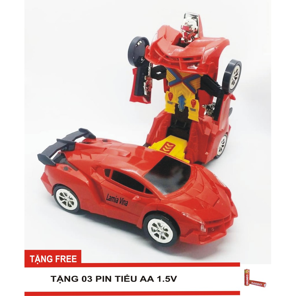 Ô tô biến hình - Xe hơi biến hình chạy pin (Tặng 3 pin tiểu)