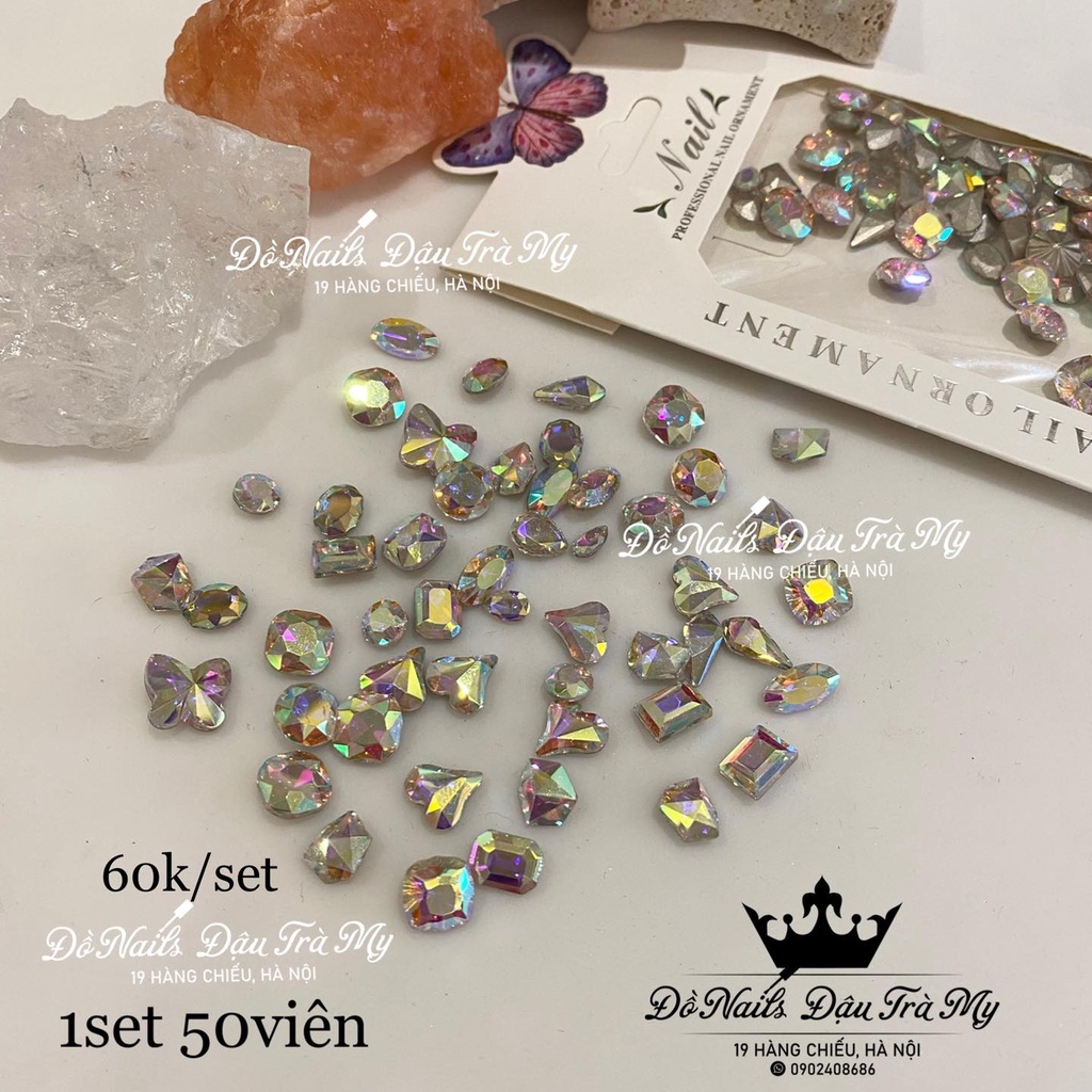Phụ kiện nail - Set đá mix hình