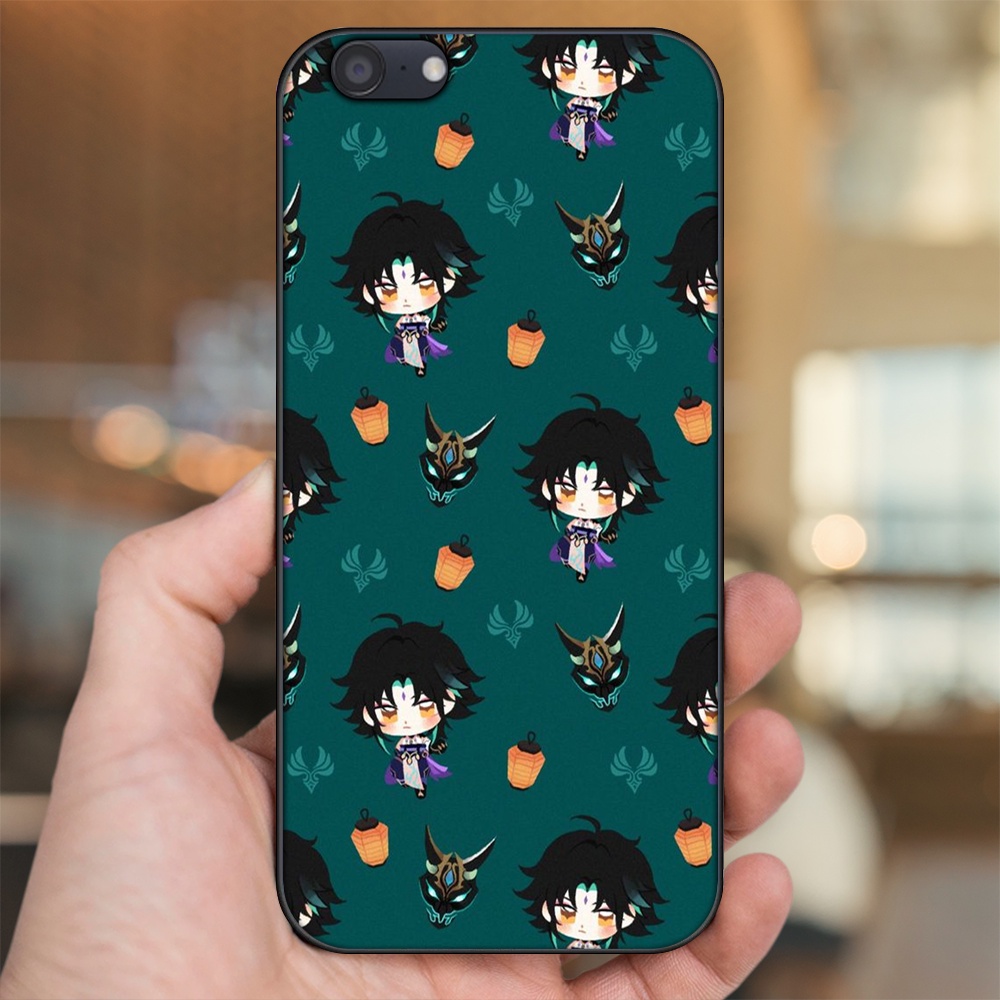 Ốp lưng Oppo A71 viền đen in hình Xiao Genshin Impact