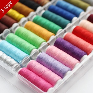 Chỉ may/ thêu hộp 39 cuộn màu sắc pastel sặc sỡ
