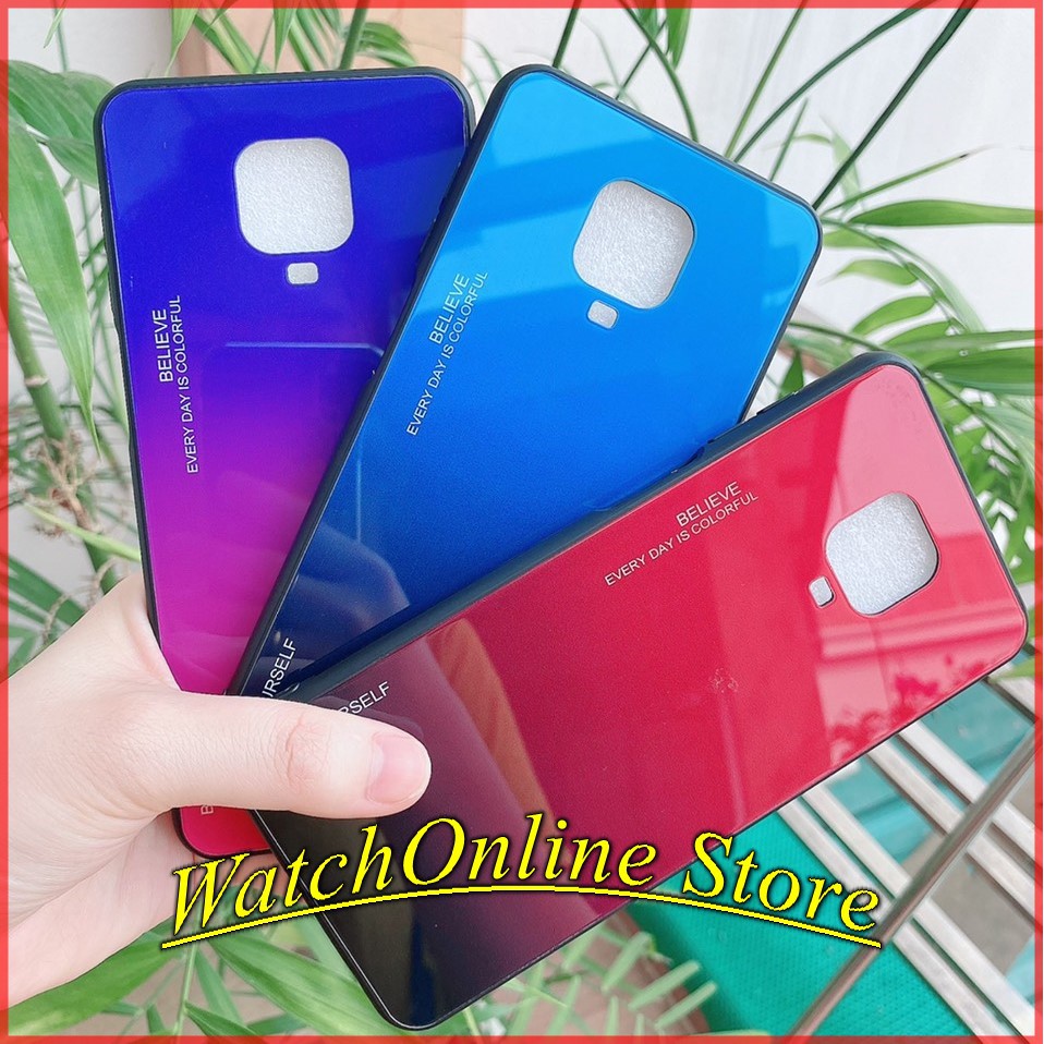 Ốp lưng mặt kính cầu vồng cho Xiaomi Note 9s / Note 9 pro max