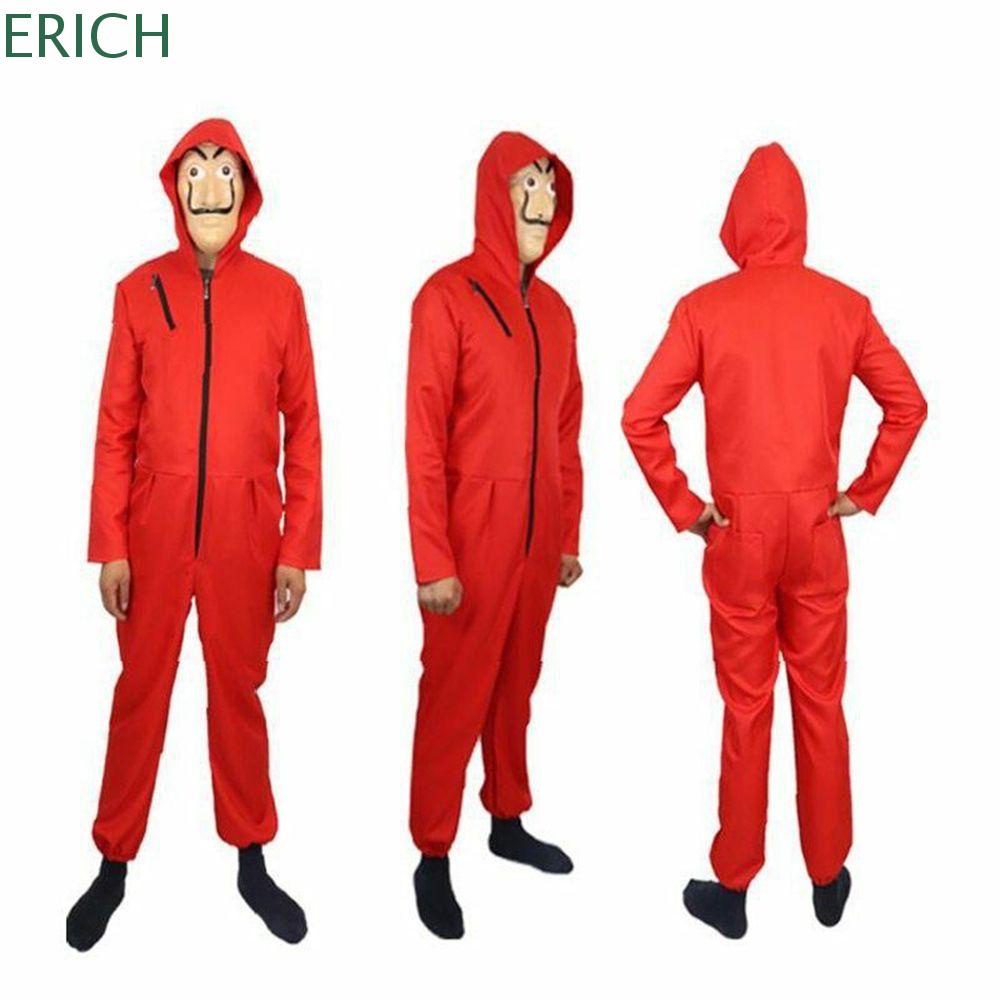 Trang Phục Hóa Trang Chú Hề Casa De Papel Màu Đỏ Bảo Vệ Cho Lễ Halloween
