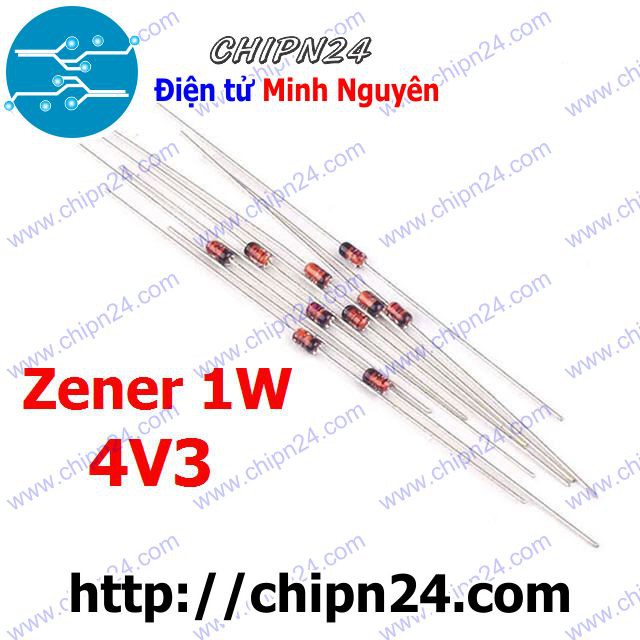 [10 CON] (KG2) Diode Zener 1W 4V3 DIP 1N4731A