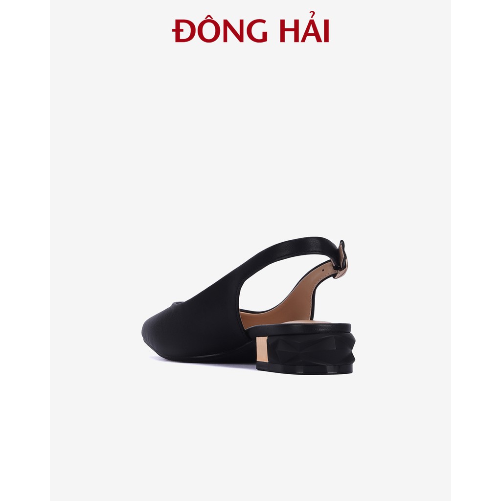 "TẶNG NGAY 30K khi theo dõi gian hàng trong T6 "Giày Búp Bê Đông Hải dáng slingback gót cao 3cm dễ phối đồ - G81D2