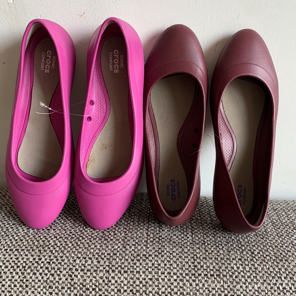 giày nhựa cá sấu Lina flat đi mưa, lội nước, đi biển, chống hôi chân