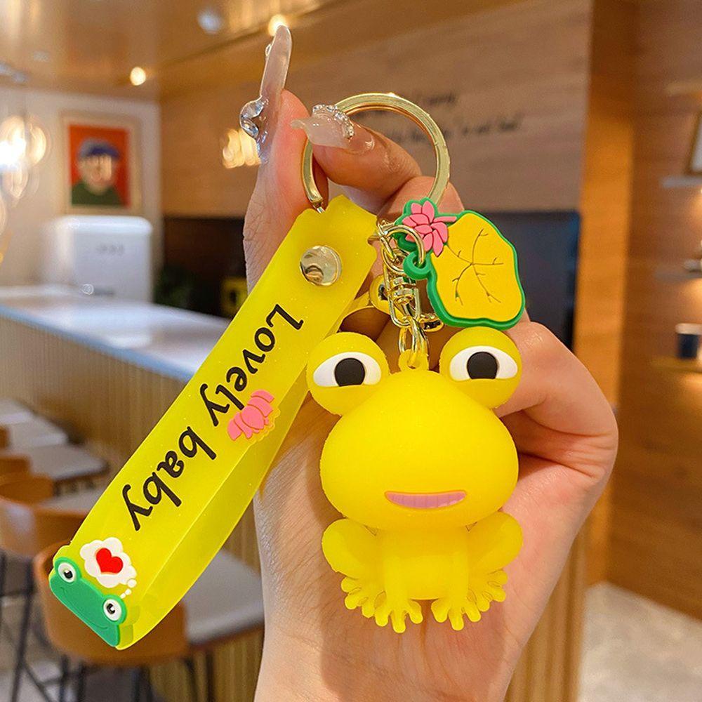 Móc Khóa Hình Ếch Xanh Hoạt Hình Dễ Thương Sáng Tạo Phong Cách Hàn Quốc