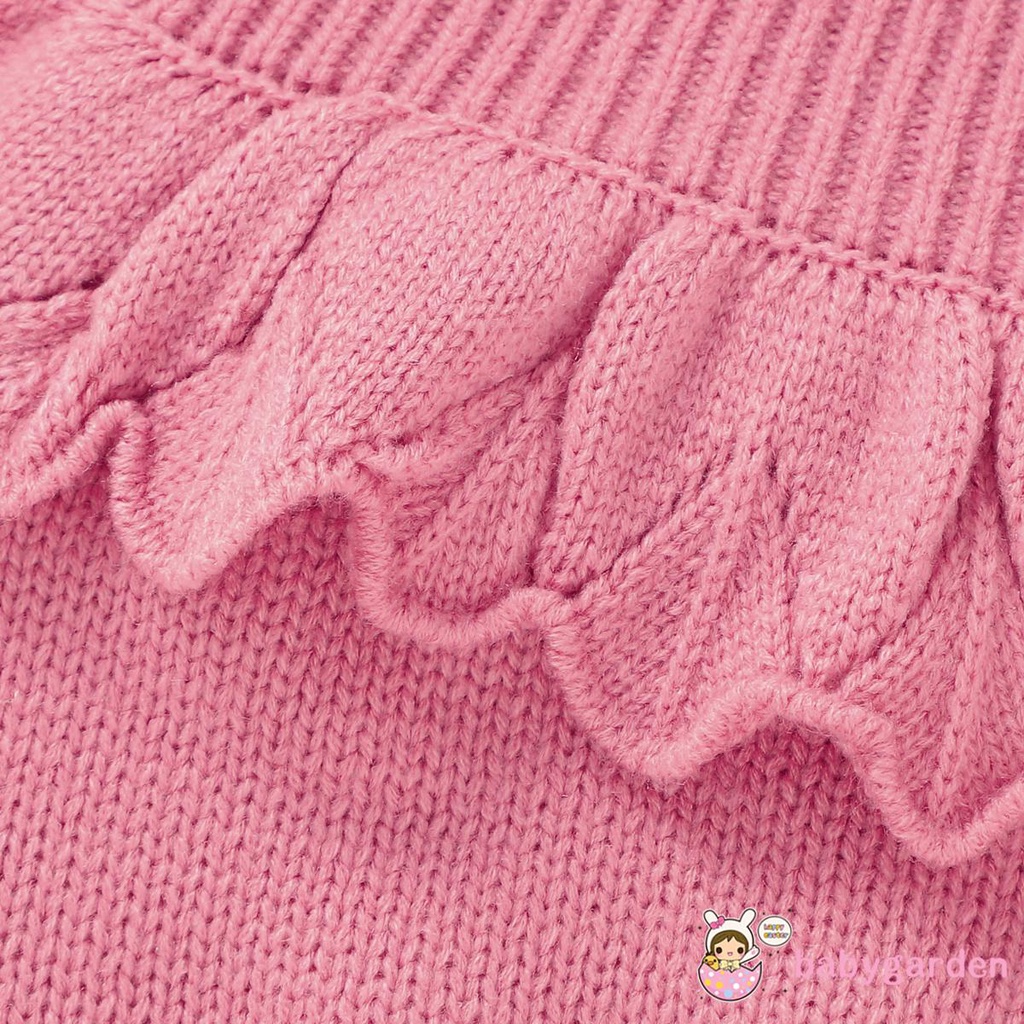 Jumpsuit dệt kim không tay phối nút màu trơn thời trang cho bé gái