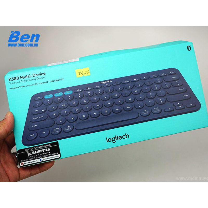 Bàn Phím Bluetooth Logitech K380 Multi Device - Không Dây Kết Nối Cùng Lúc 3 Thiết Bị - Hàng Chính Hãng Bảo Hành 1 Năm