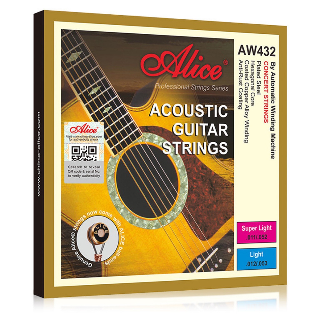 Dây lẻ acoustic Alice AW432 cho đàn guitar acoustic Chính Hãng