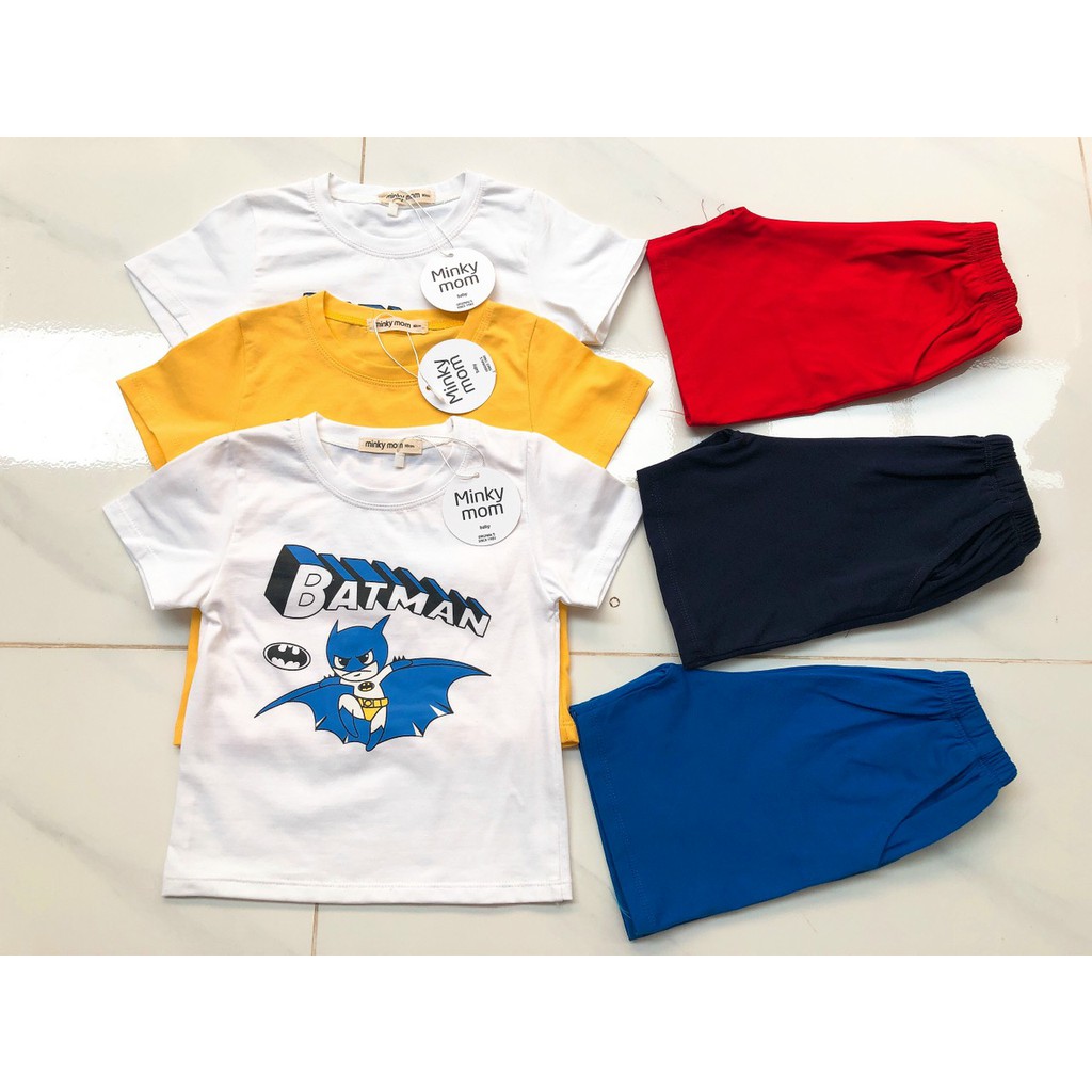 [HCM] Đồ bộ siêu nhân Bad man cho bé trai 5-18kg, vải Cotton 4 chiều chính phẩm thun Sài Gòn