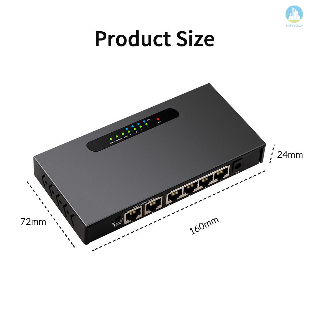 Mi Công Tắc Poe 6 Cổng 4 + 2 100m Với 4 Cổng Ethernet 2 Uplink Cho Camera Không Dây